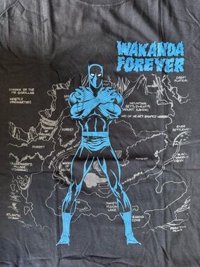 Marvel Black & Blue Wakanda Forever Black Panther Graphic Tee